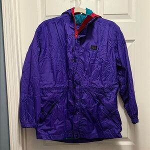 REI Kids Raincoat in Purple and Teal